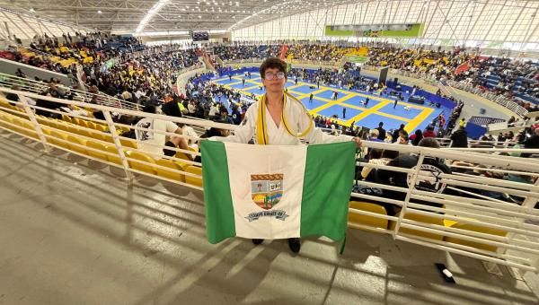 Mais um atleta do Caminho da Vitória participando do Campeonato Brasileiro de Jiu-jitsu